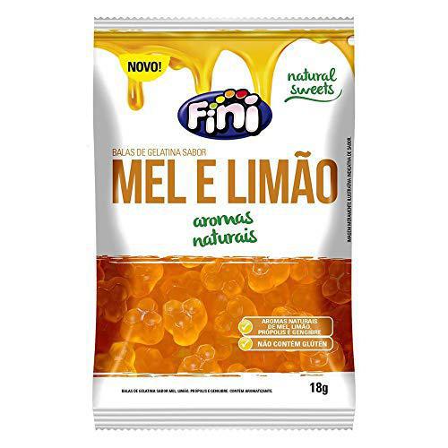 BALAS DE GELATINA MEL E LIMAO FINI 18G