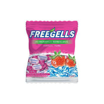 BALAS FREEGELLS MORANGO REFRESCANTE  584GR