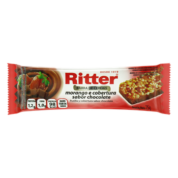 BARRA CEREAL RITTER LIGHT MORANGO/CHOC 25G