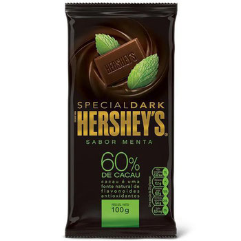 BARRA CHOCOLATE HERSHEYS DARK MENTA 100G