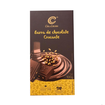 BARRA DE CHOC CROCANTE CIA DO CACAU 100G