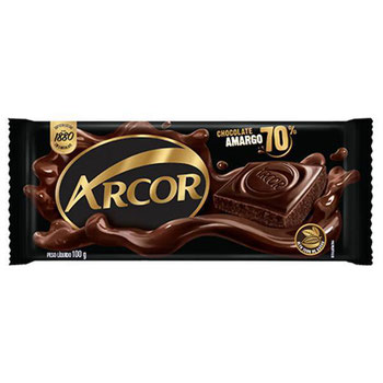 BARRA DE CHOCOLATE ARCOR CHOC  AMARGO 70% 100G