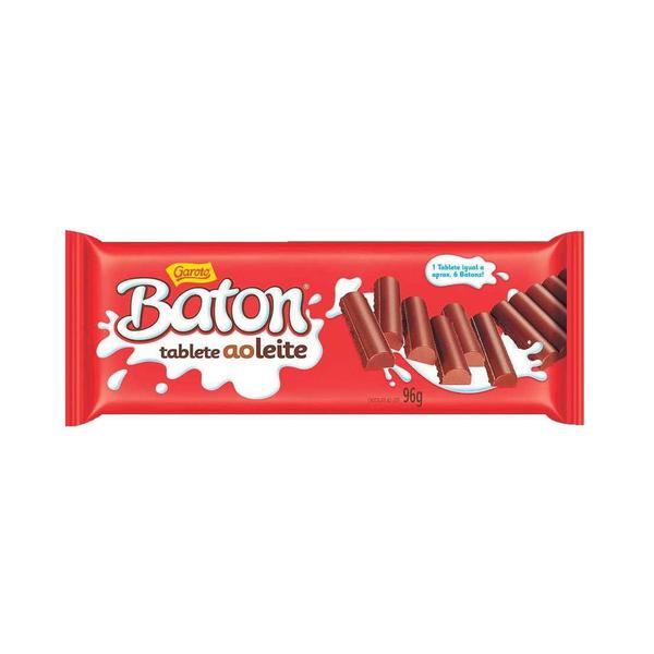 BATON GAROTO TABLETE AO LEITE 96G