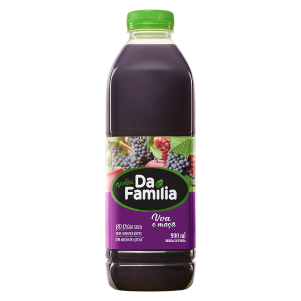 BEBIDA DA FAMILIA UVA E MACA 900ML