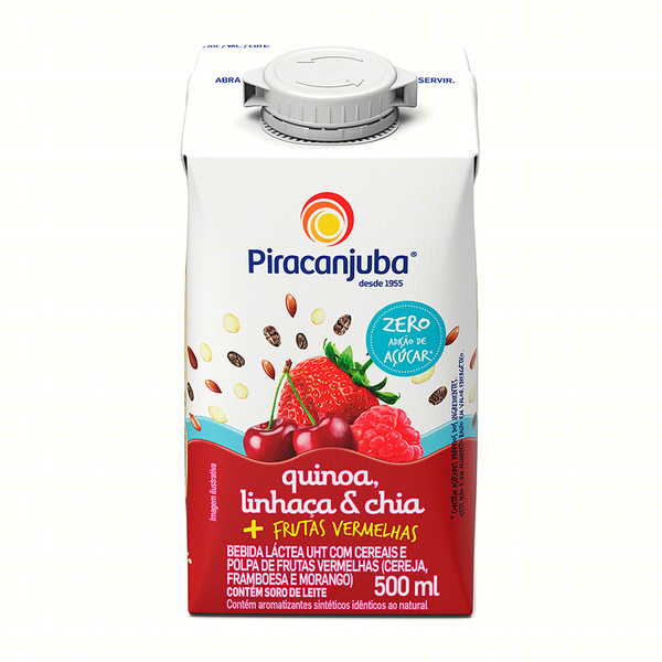 BEBIDA LACTEA PIRACANJUBA F.VERMELHAS ZERO 500ML