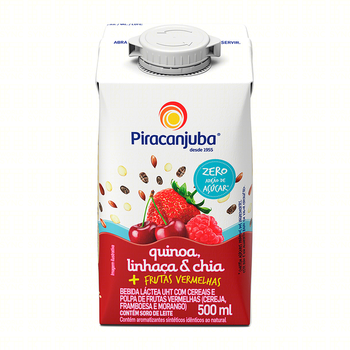 BEBIDA LACTEA PIRACANJUBA F.VERMELHAS ZERO 500ML