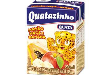 BEBIDA LACTEA UHT QUATAZINHO MAMAO/MACA/BAN 200ML