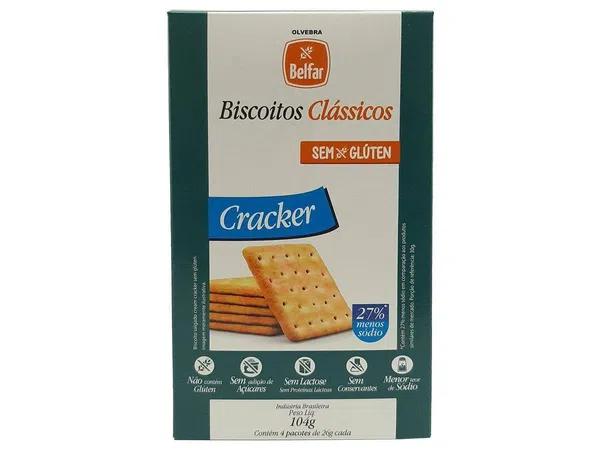 BISC BELFAR CLASSICO S/ GLUTEN CRACKER 104G