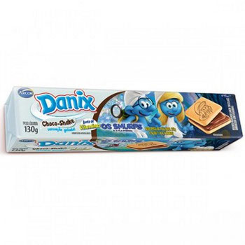BISC DANIX CHOCO SHAKE SMURFS 130G