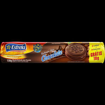 BISC ESTRELA RECHEADO CHOCOLATE 130G