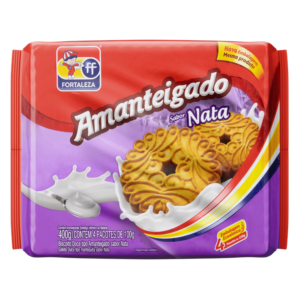 BISC FORTALEZA AMANTEIGADO NATA 400G