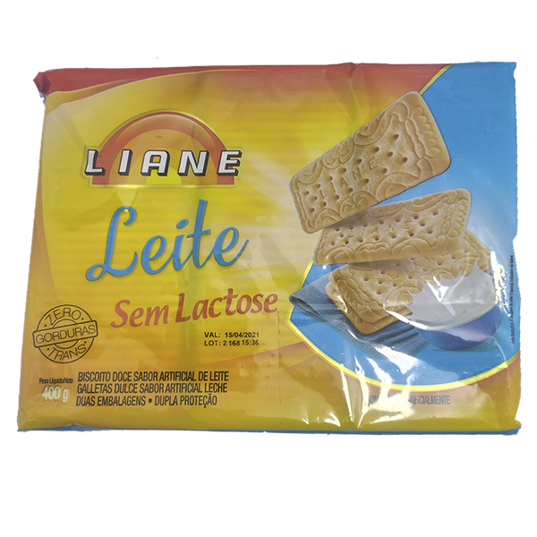 BISC LEITE LIANE S/ LACTOSE 400G