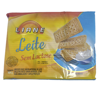BISC LEITE LIANE S/ LACTOSE 400G