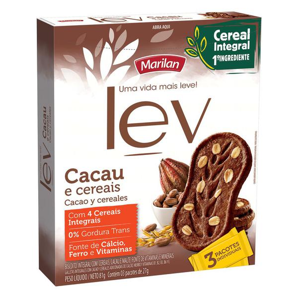 BISC LEV CACAU E CEREAIS 81G
