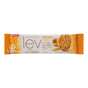 BISC LEV COOKIES INTEGRAIS GRANOLA/MEL 80G