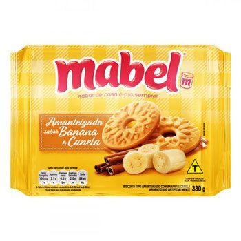 BISC MABEL AMANTEIGADO BANANA C/ CANELA 330G