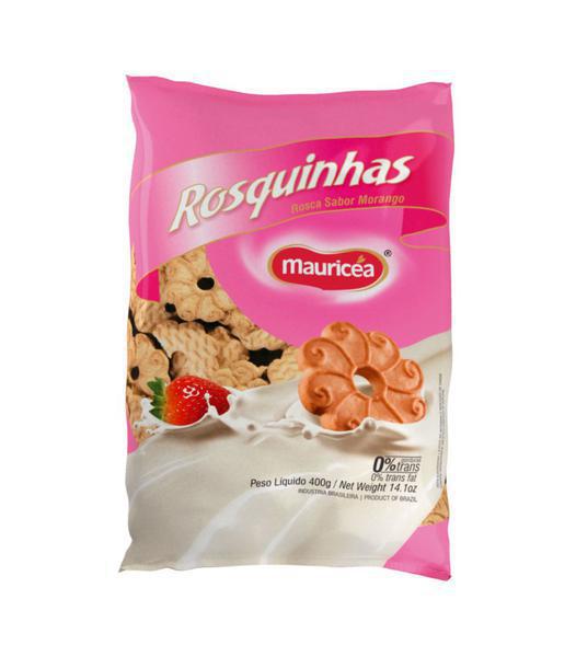 BISC MAURICEA ROSQUINHA MORANGO 400G
