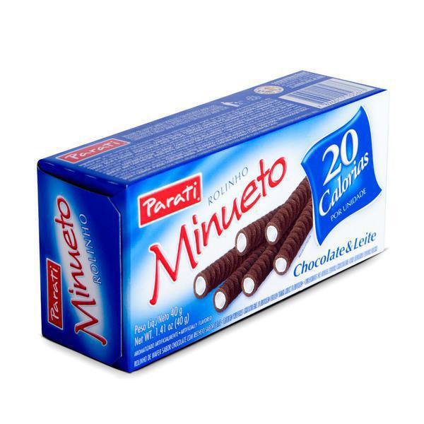 BISC MINUETO ROLINHO PARATI CHOCOLATE E LEITE 40G