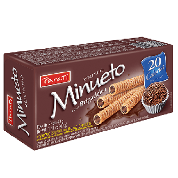 BISC MINUETO ROLINHO WAFER BRIGADEIRO 40G