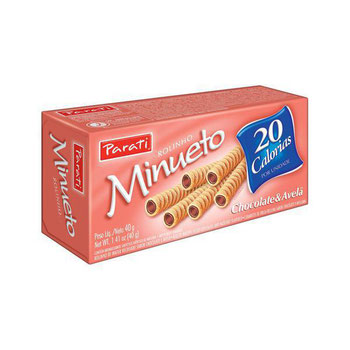 BISC MINUETO ROLINHO WAFER CHOC/AVELA 50G