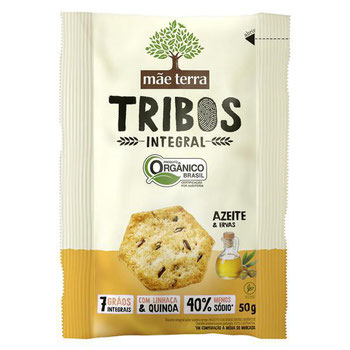 BISC ORGANICO TRIBOS MAE TERRA AZEITE E ERVAS 50G 