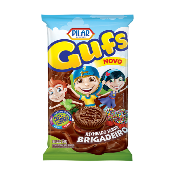 BISC PILAR GUFS RECHEADO BRIGADEIRO 390G