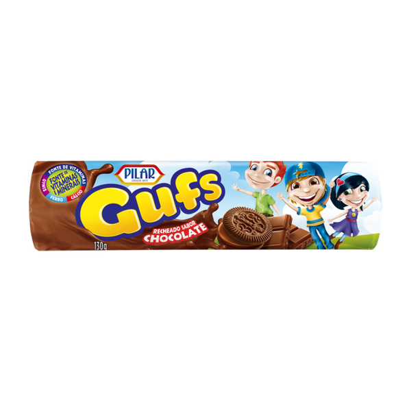 BISC PILAR GUFS RECHEADO CHOCOLATE 130G