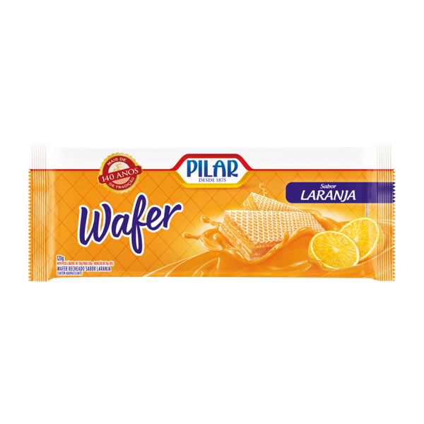 BISC PILAR WAFER LARANJA 120G