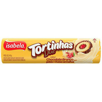 BISC.REC.ISABELA 140G DUE CHOCOLATE BRANCO E GELEIA DE FRUTA