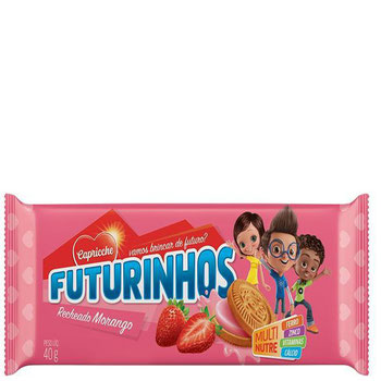 BISC RECHEADO FUTURINHOS MORANGO 40G