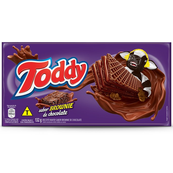 BISC TODDY WAFER BROWNIE DE CHOCOLATE 132G