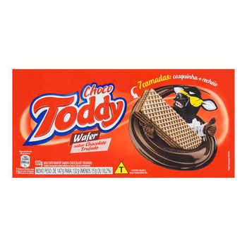 BISC TODDY WAFER CHOCOLATE TRUFADO 132G