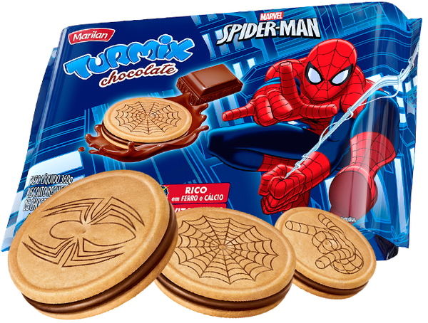 BISC TURMIX CHOCOLATE HOMEM ARANHA 360G