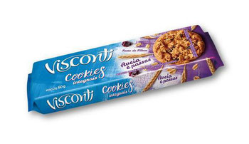 BISC VISCONTI COOKIES AVEIA E PASSAS 60GR