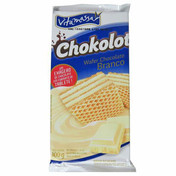 BISC VITAMASSA WAFER CHOCOLATE BRANCO 100G