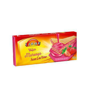 BISC WAFER MORANGO LIANE S/ LACTOSE 115G