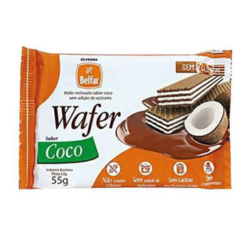BISC. WALFER BELFAR COCO S/ LACTOSE 55G