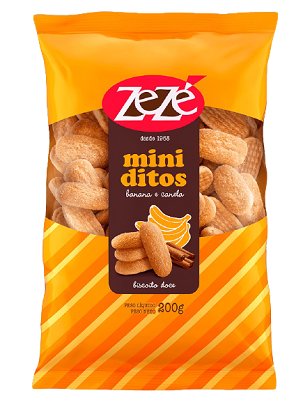 BISC.ZEZE 200G MINIDITOS BAN/CANELA