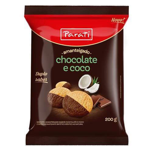 BISCOITO AMENTEIGADO CHOCO/COCO 200G