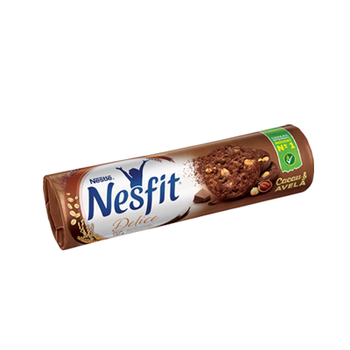 BISCOITO INTEGRAL NESTLE NESFIT DELICE CACAU E AVELÃ 140G 