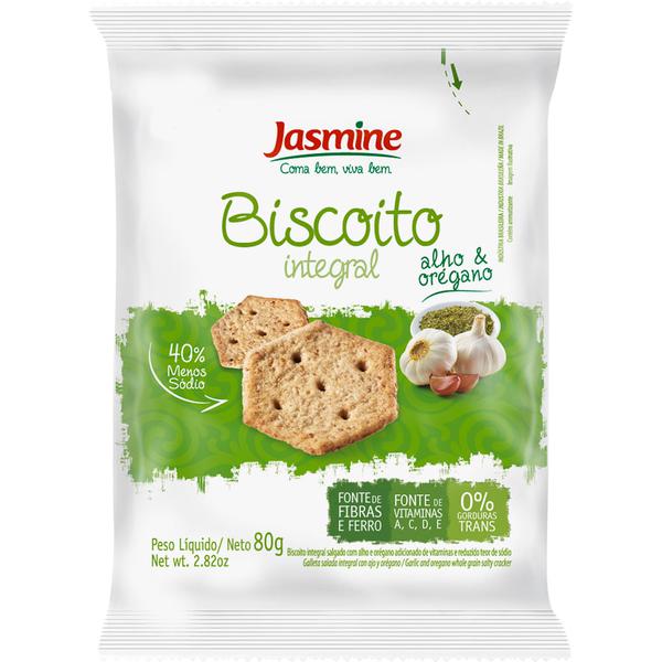 BISCOITO JASMINE INT ALHO OREGANO 80G