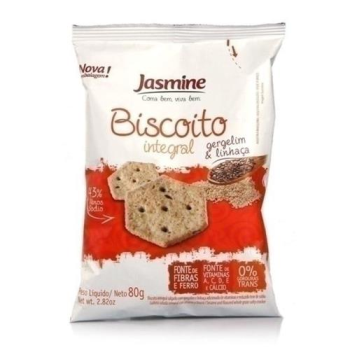 BISCOITO JASMINE INT GERGELIM/LINHACA 80G