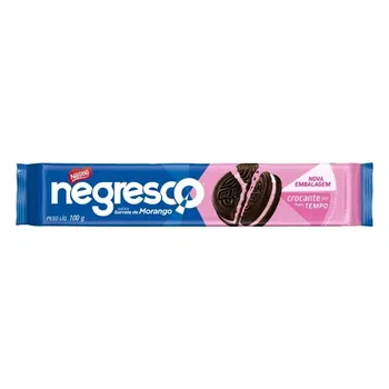 BISCOITO NEGRESCO RECHEADO MORANGO 100G