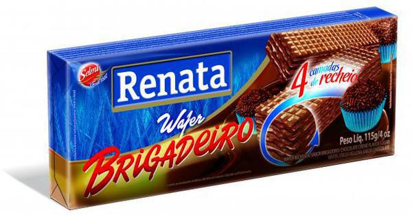 BISCOITO RENATA WAFER SABOR BRIGADEIRO 115G