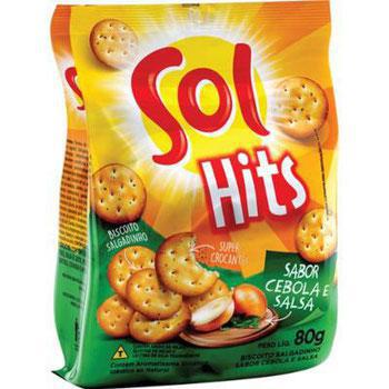 BISCOITO SALGADO HITS SOL CEBOLA SALSA 80G