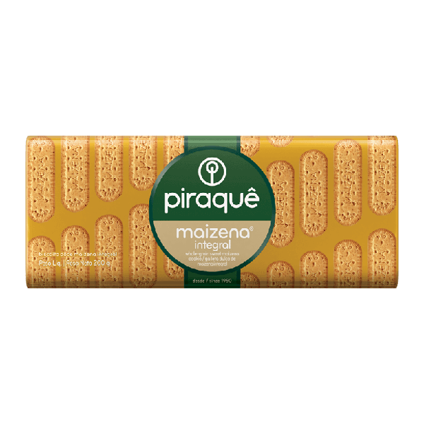 BISCOITO SALGADO PIRAQUE MAIZ INTEGR 200G