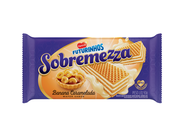BISCOITO WAFER FUTURINHOS BANANA CRAMELADA 90G