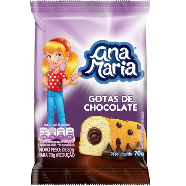 BOLINHO ANA MARIA GOTAS CHOCOLATE 80G