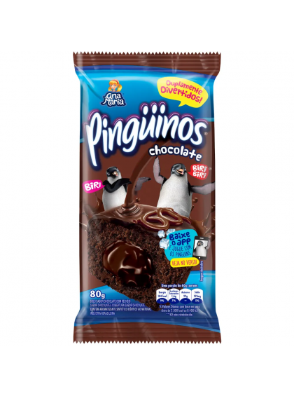 BOLINHO PINGUINOS CHOCOLATE 80G