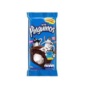 BOLINHO PINGUINOS CHOCOLATE/BAUNILHA 80G